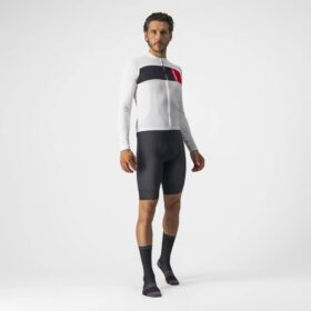 CAMISA CASTELLI PROLOGO 7 LONG SLEEVE - IVORY / LIGHT BLACK / RED
